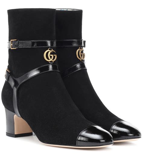 gucci web ankle boots leather for women|Gucci ankle boots suede.